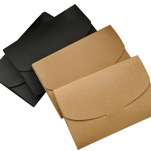 10pcs Vintage Kraft Paper DIY Envelope Postcard Package for Students - Multifunctional Packaging Box Wholesale