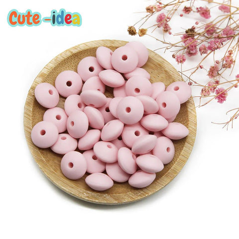 Baby Silicone Lentils Beads 100pcs - Teething, Abacus, Pacifier Chain Toys, Infant Care Accessories Gift