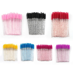 100-Pack Disposable Mascara Wands & Brow Brushes for Makeup Professionals