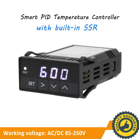 48x24mm Programmable Digital PID Temp Controller with 5A SSR and PT100