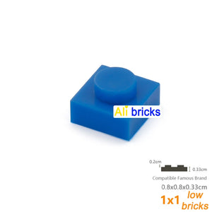 100pcs 1x1 Building Block Plates for Kids DIY Brick Sets STEM Learning Toy