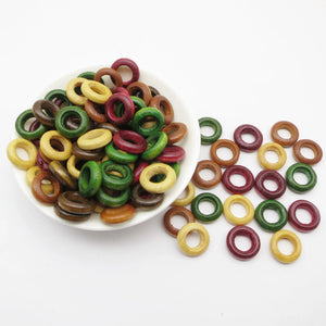 100pcs Large Hole Wooden Beads for Jewelry, Dreadlocks, Hair Braids, Crafts Wholesale