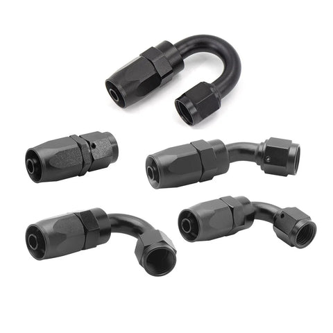 AN6/AN8/AN10 Aluminum Swivel Hose End Fitting Adapter for Oil Fuel Line - 0°/45°/90°/120°/180° NPT Plug Wholesale