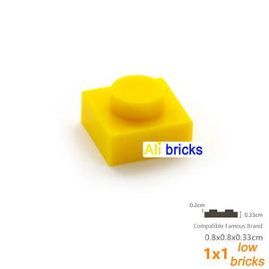100pcs 1x1 Building Block Plates for Kids DIY Brick Sets STEM Learning Toy