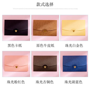 10 Pack Color Retro Bronzing Mini Envelopes 10.5x7cm - Iridescent Paper for Love Letters & Invitations