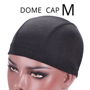 1 Piece Stretch Hairnet Mesh Dome Wig Cap Black Weaving with Elastic Band for Wig Making Sizes S M L