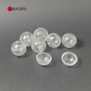 100 Clear Plastic Capsules 0.59" for Party Favors & DIY Crafts Supplies