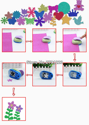 1.5cm Scrapbook Paper Punch Cutter for DIY Crafting, Foam, Photo, Card Shapes
