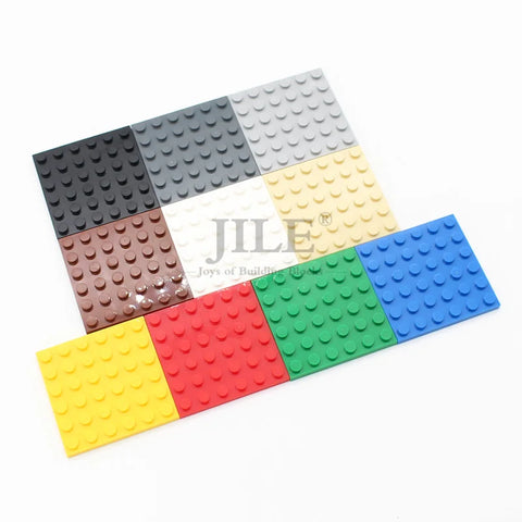 10-Pack 6x6 Building Base Plates, Compatible with Major Block Sets