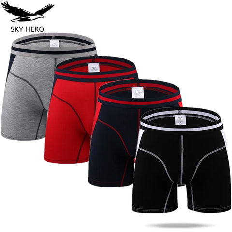 4pcs Men's Modal Boxer Briefs Underwear Shorts Comfort Stretch Calzoncillos Hombre