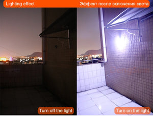 100 LED Solar Motion Sensor Street Light, Sunlight Control, 3-Sided, Outdoor Yard Path Home Garden Lamp