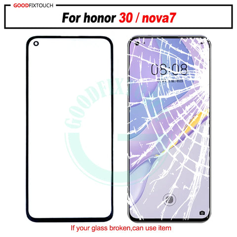 Front Glass Touch Screen Repair with OCA for Honor 30/Nova 7 LCD Outer Panel