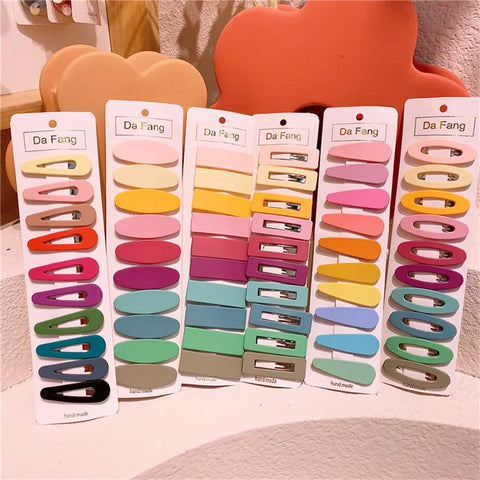 Baby Girl Hair Clips Set - 10pcs Colorful Water Drop Hairpins Barrettes for Kids Hair Styling