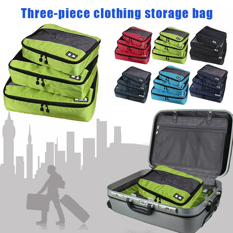 3-Piece Travel Packing Cube Set for Clothes, Shirts, Pants, Garment Bags, Luggage Organizers