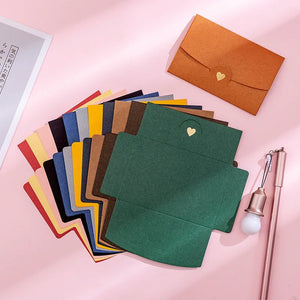 10 Pack Color Retro Bronzing Mini Envelopes 10.5x7cm - Iridescent Paper for Love Letters & Invitations