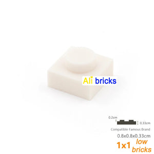 100pcs 1x1 Building Block Plates for Kids DIY Brick Sets STEM Learning Toy