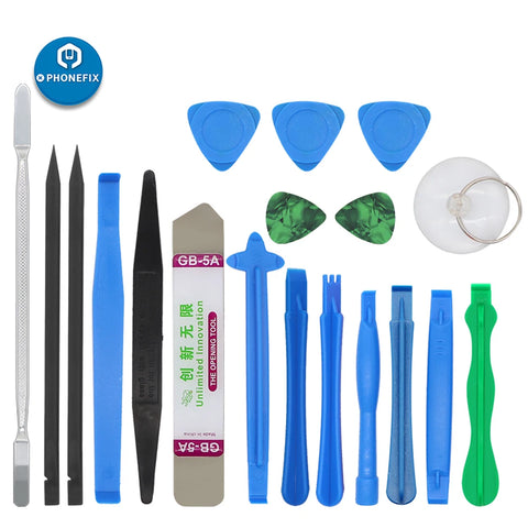 19-Piece Electronics Repair Kit: Plastic Spudger, Prying Tools, Suction Cup, LCD Screen Opener for iPhone