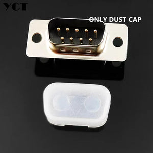 100pcs DB9 9-Pin VGA Male Dust Caps for Serial/Parallel Port Protection - Free Shipping