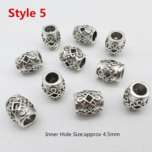 10 Styles Mini Hair Braid Beads Rings Tube Dreadlock Accessories for Men Women 10pcs/pack