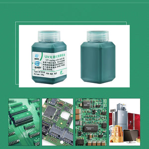 100g Green UV Solder Mask Ink for PCB Circuit Board Protection - Prevent Corrosion & Arcing, SMD Solder Paste Flux