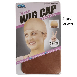 10 Pack Stretchable Wig Caps Elastic Hairnet Brown Mesh 5 Colors 2pcs/pack