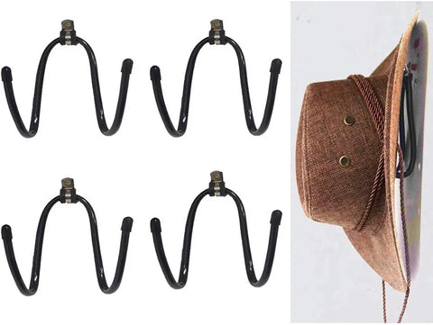 Adjustable Cowboy Hat Rack Holder Wall Mount Organizer - 4 Pack
