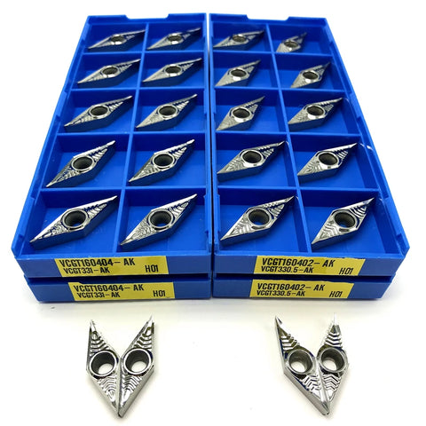 Aluminum Lathe Turning Tool Inserts VCGT160402/04/08 AK H01 High Quality for Internal Cutting