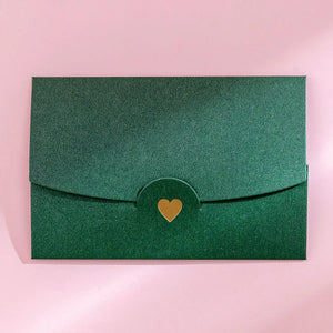 10 Pack Color Retro Bronzing Mini Envelopes 10.5x7cm - Iridescent Paper for Love Letters & Invitations
