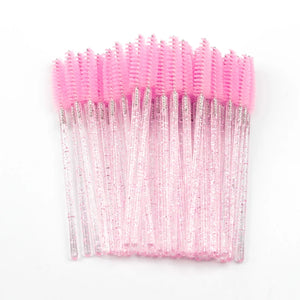 100-Pack Disposable Mascara Wands & Brow Brushes for Makeup Professionals