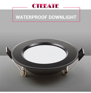10-Pack LED Downlight Waterproof IP65 Black Shell 5W-18W Cold/Warm/Natural White Spot Lamp 220V/230V Indoor Lighting
