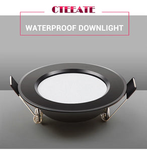 10-Pack LED Downlight Waterproof IP65 Black Shell 5W-18W Cold/Warm/Natural White Spot Lamp 220V/230V Indoor Lighting
