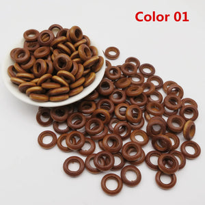 100pcs Large Hole Wooden Beads for Jewelry, Dreadlocks, Hair Braids, Crafts Wholesale