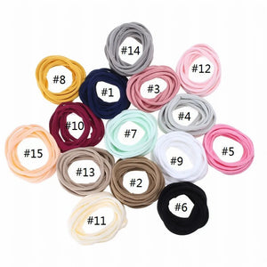 10-Pack Traceless Nylon Stretch Headbands for Newborns & Kids - Elastic Baby Hair Accessories