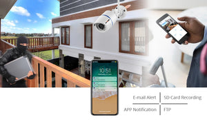 1080p HD Outdoor WiFi IP Camera, Wireless Security Surveillance, Waterproof Bullet Cam, 4MP Video, Home Monitoring