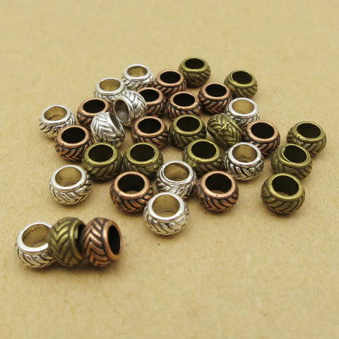 30pcs Viking Rune Hair Beard Beads Rings - Silver/Bronze Dread Braid Accessories for Men Women