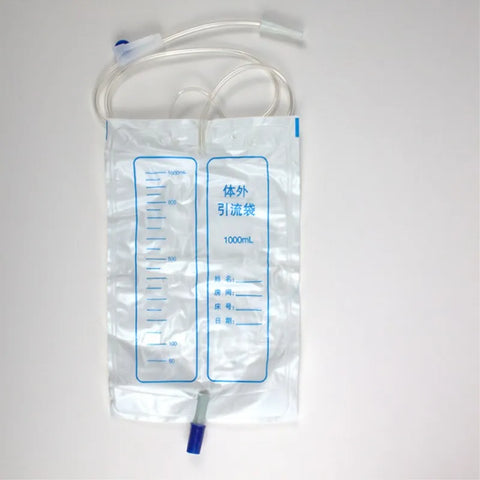5 Pack Disposable 1000ml Urine Catheter Bags for Men & Women - Medical Drainage & Hygiene Urinal Collection