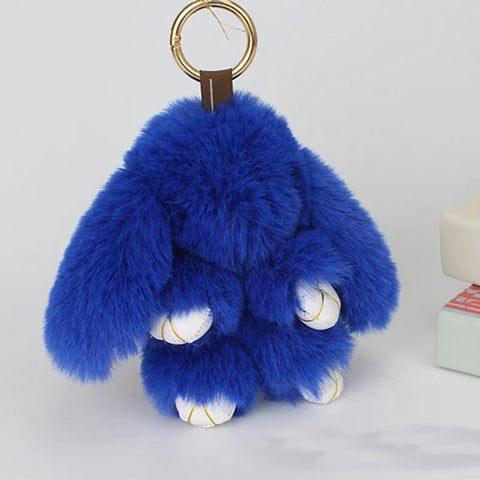 14cm Cute Plush Bunny Keychain - Rabbit Charm for Bags, Cars, Nursery Decor