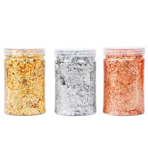 Edible Gold Leaf Flakes 10g for Cake, Dessert, Food Decorating