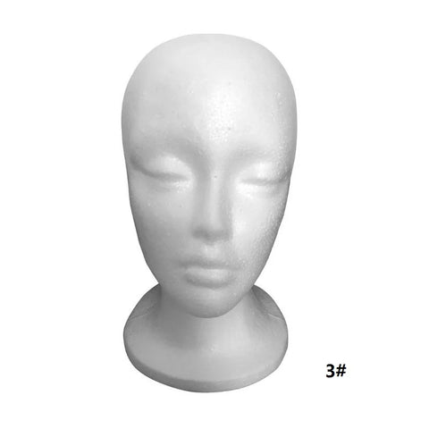 Female Foam Mannequin Head Display Stand for Hats, Glasses, Wigs