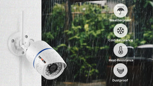 1080p HD Outdoor WiFi IP Camera, Wireless Security Surveillance, Waterproof Bullet Cam, 4MP Video, Home Monitoring