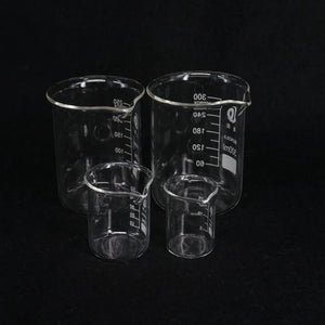 100/150/200/250/300ml Borosilicate Glass Beaker, Low Form, Chemistry Lab Use