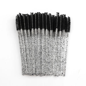 100-Pack Disposable Mascara Wands & Brow Brushes for Makeup Professionals