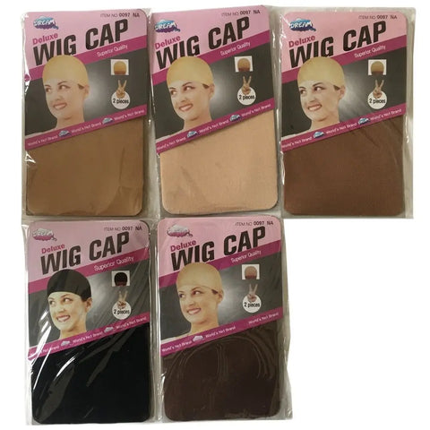 10-Pack Stretch Mesh Wig Cap Set - Dark Beige Hair Nets (20 Pieces)