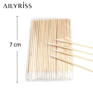 100-Pack Disposable Micro Brushes for Eyelash Extensions & Makeup Application