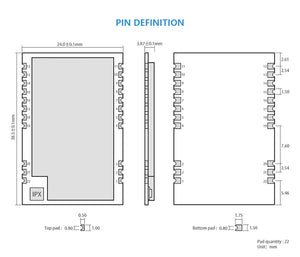10-Pack Lora SX1268 433MHz RF Modules SMD IPEX 1W High-Precision TCXO Wireless Data Transmitter