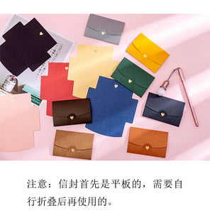 10 Pack Color Retro Bronzing Mini Envelopes 10.5x7cm - Iridescent Paper for Love Letters & Invitations