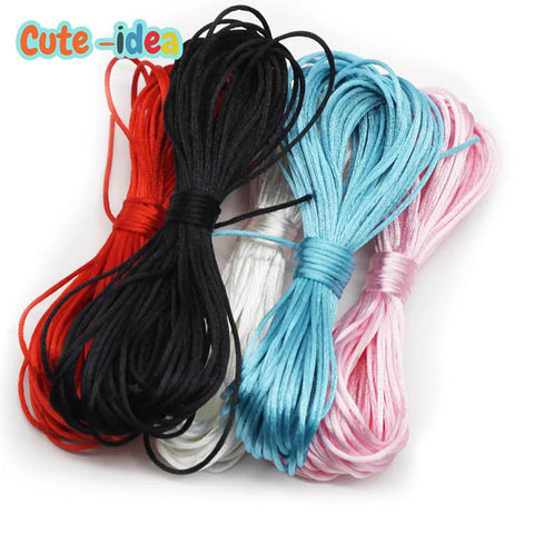 10m Colorful Nylon Cord 1.5mm Baby Teether Pacifier Clip Bracelet String Toy Accessories