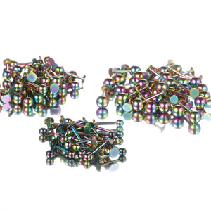 1 Pair Titanium Steel Stud Earrings Small Ball Screws Lip Piercing Body Jewelry for Men