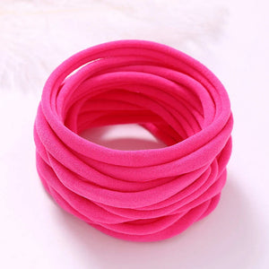 100pcs Baby Girl Soft Elastic Nylon Headbands, Infant Accessories, Stretchy Skinny Hairbands for Newborns and Toddlers