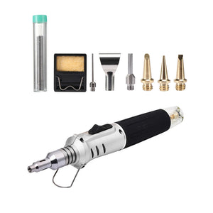 10-in-1 Portable Butane Gas Soldering Iron Kit with Automatic Ignition Torch & Welding Tool Set